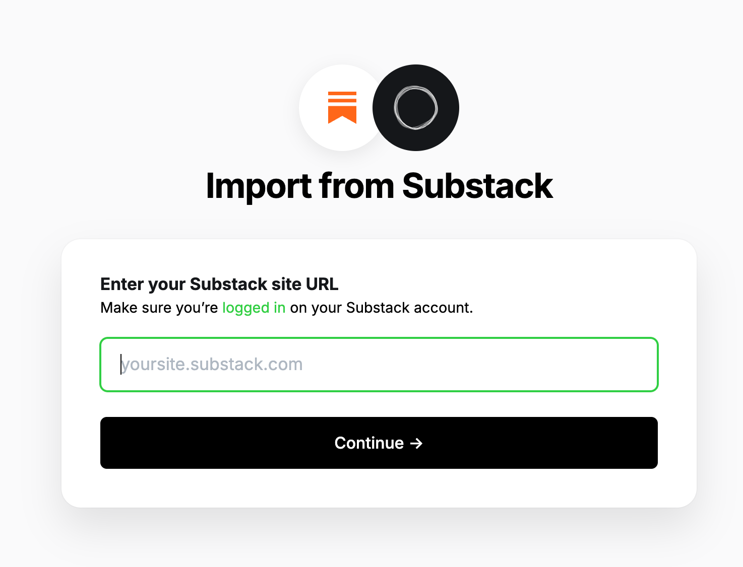 Importer Substack ver Ghost CMS