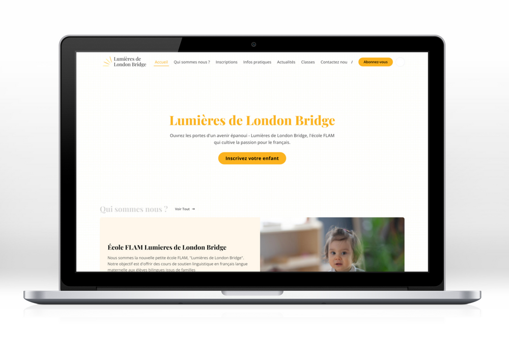 Site web pour L'école "Lumières de London Bridge" ecole-flam-londonbridge.com