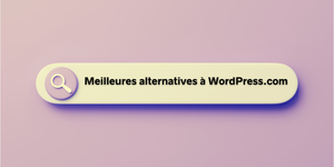 Illustrations avec écris : "Meilleurs Alternatives à WordPress.com"